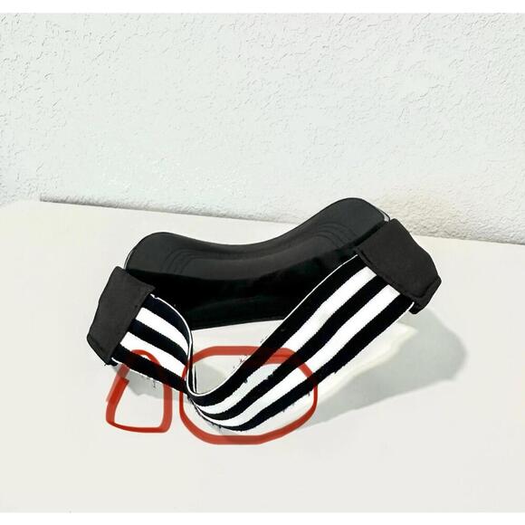 EQ SPORT Sun Visor Unisex Adult Outdoor Sports Black and White Strap One Size - Picture 7 of 8